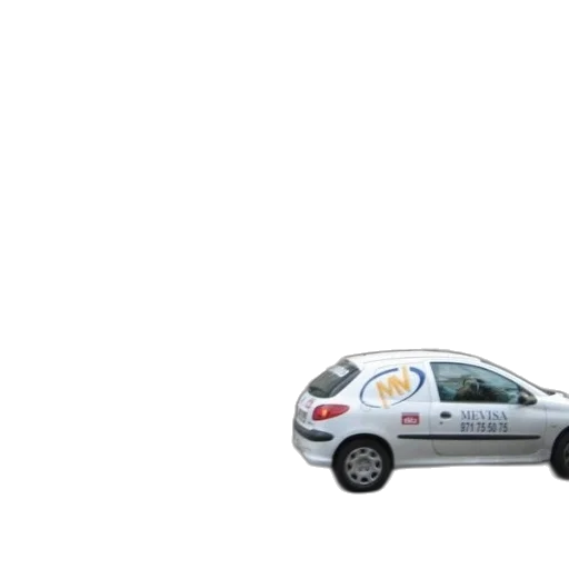 car, 3d render, white, word, mexisa, parked, street, front transparent PNG cut-out