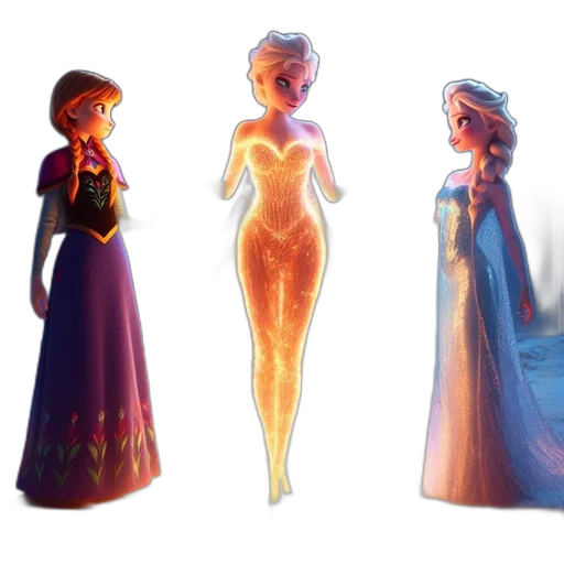dress, concept art, 3d render, fantasy art, comic book art, golden, pastel, colorful transparent PNG cut-out