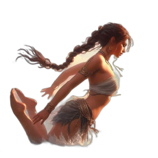 concept art, fantasy art, photorealistic, pixel art, underwater, woman, flowing, hair transparent PNG cut-out