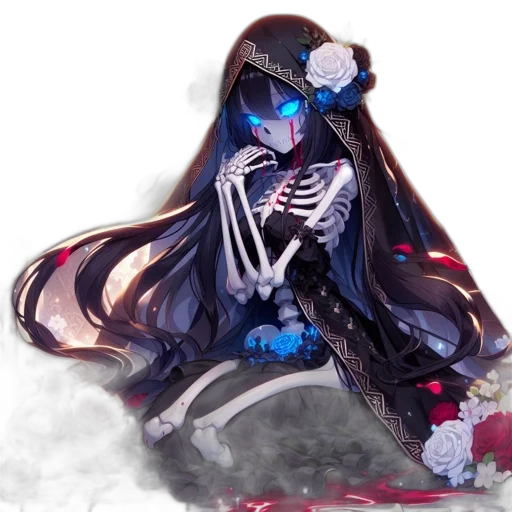 dress, mask, jewelry, creature, concept art, anime, fantasy art, pixel art transparent PNG cut-out