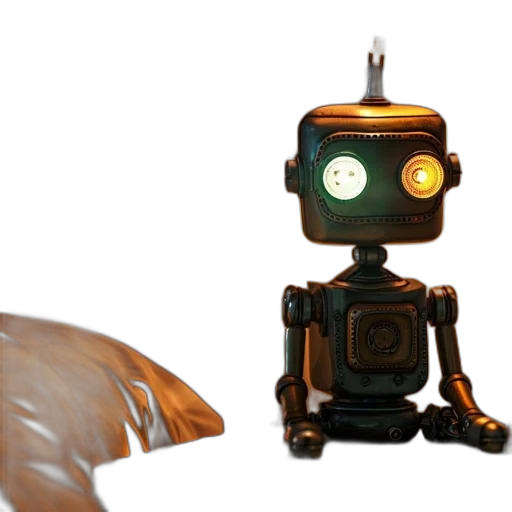 robot, creature, animal, staff, concept art, 3d render, underwater, outer space transparent PNG cut-out