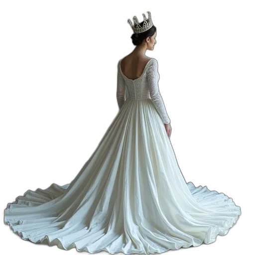 crown, dress, jewelry, 3d render transparent PNG cut-out