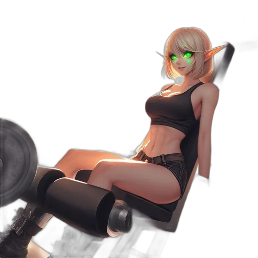 robot, weapon, concept art, anime, cyberpunk, 3d render, green, well-lit transparent PNG cut-out