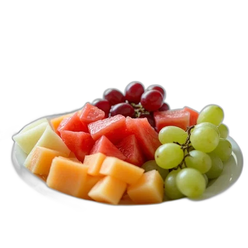 food, crown, photorealistic, 3d render, colorful, plate, assorted, fruits transparent PNG cut-out