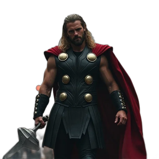sword, staff, weapon, concept art, comic book art, 3d render, fantasy art, thor transparent PNG cut-out