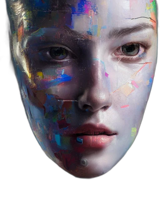 mask, face, crown, robot transparent PNG cut-out