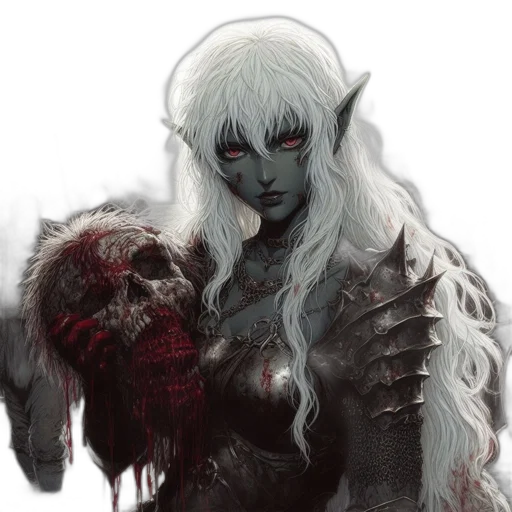 fantasy art, concept art, comic book art, pixel art, dark, blue, red, ethereal transparent PNG cut-out