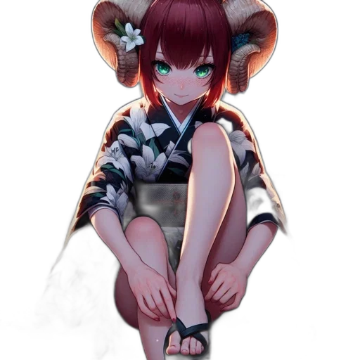 creature, dress, staff, dragon, anime, fantasy art, concept art, pixel art transparent PNG cut-out