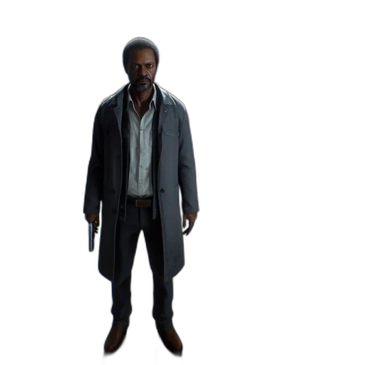 jacket, staff, weapon, creature transparent PNG cut-out