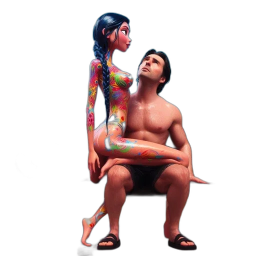 furniture, dress, robot, concept art, 3d render, pixel art, comic book art, underwater transparent PNG cut-out