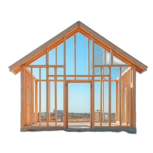 building, furniture, 3d render, photorealistic, concept art, house, construction, framing transparent PNG cut-out