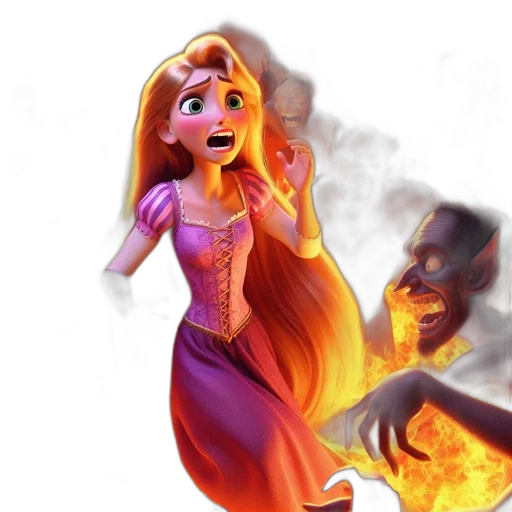 dress, concept art, fantasy art, comic book art, cartoon, fire, underwater, sunset transparent PNG cut-out