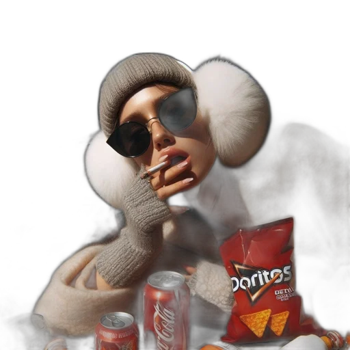 food, robot, creature, mask, 3d render, photorealistic, concept art, cyberpunk transparent PNG cut-out