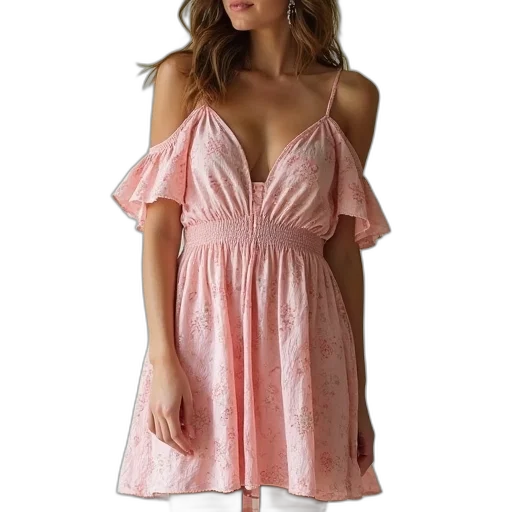 dress, cold, shoulder, shift transparent PNG cut-out
