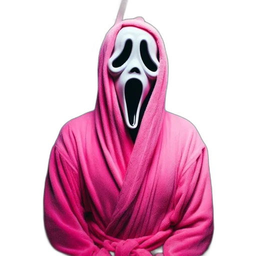 mask, creature, dress, jacket, vaporwave, concept art, 3d render, october transparent PNG cut-out
