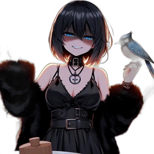 dress, mask, weapon, staff, pixel art, concept art, anime, fantasy art transparent PNG cut-out