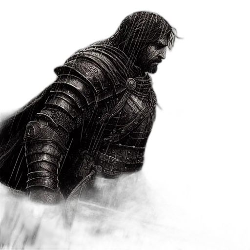 sword, weapon, face, fantasy art, concept art, photorealistic, pencil sketch, fog transparent PNG cut-out