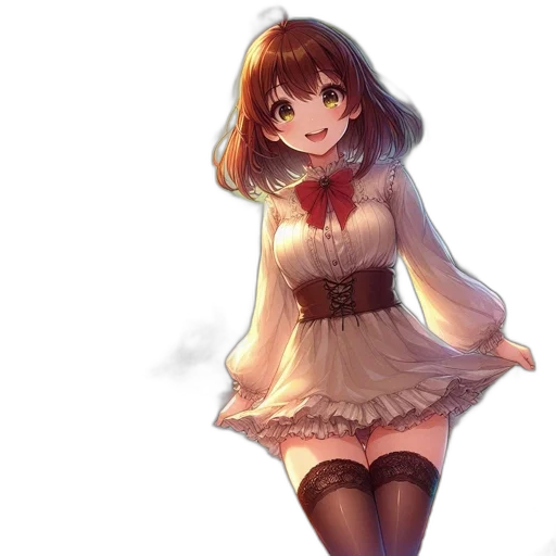 dress, staff, face, creature, anime, fantasy art, pixel art, concept art transparent PNG cut-out
