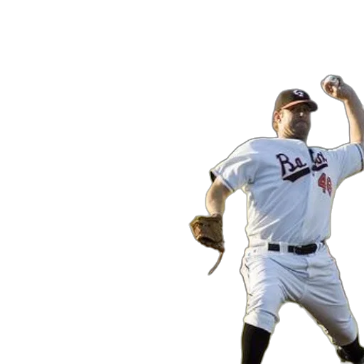 baseball, player, white, uniform, word, baltimore, pitching, ball transparent PNG cut-out