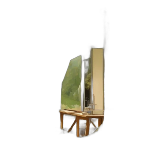 furniture, umbrella, sword, staff, 3d render, concept art, photorealistic, surreal transparent PNG cut-out