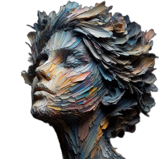face, mask, hair, crown, photorealistic, 3d render, fantasy art, concept art transparent PNG cut-out