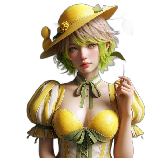 hat, dress, staff, crown, fantasy art, concept art, photorealistic, pixel art transparent PNG cut-out
