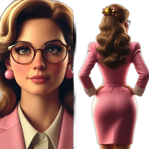 dress, concept art, cartoon, photorealistic, comic book art, animated, female, character transparent PNG cut-out