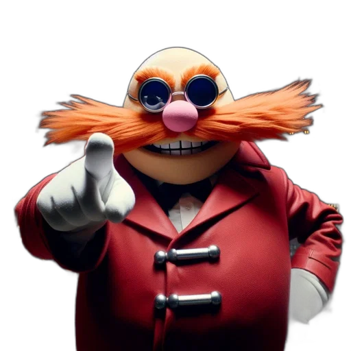 staff, animal, mask, jacket, 3d render, concept art, cartoon, sonic transparent PNG cut-out