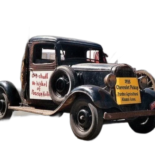 car, weapon, 3d render, photorealistic, black, 1935, chevrolet, pickup transparent PNG cut-out