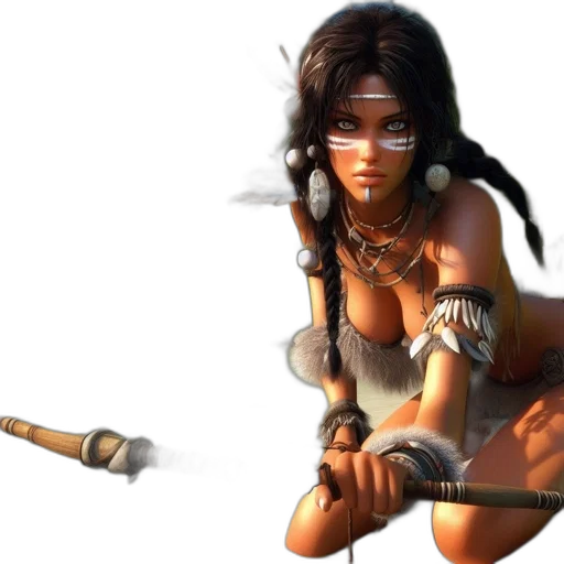 weapon, staff, sword, concept art, fantasy art, 3d render, comic book art, indigenous transparent PNG cut-out