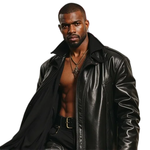 jacket, animal, photorealistic, dark transparent PNG cut-out