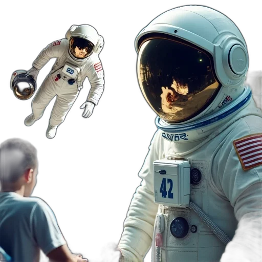 concept art, comic book art, 3d render, photorealistic, outer space, second, image, collage transparent PNG cut-out