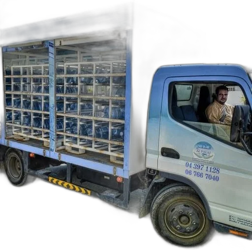 man, drives, truck, filled, crates, bottled, water transparent PNG cut-out