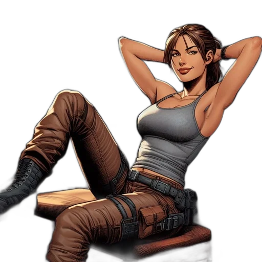 comic book art, concept art, fantasy art, pixel art, earth tones, image, shows, female transparent PNG cut-out