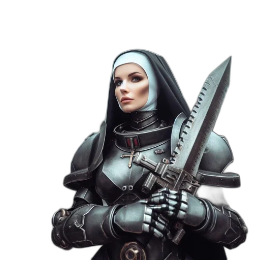 sword, staff, weapon, fantasy art, concept art, 3d render, comic book art, woman transparent PNG cut-out