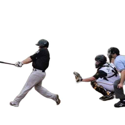 weapon, staff, sword, baseball, player, swings, ball, while transparent PNG cut-out