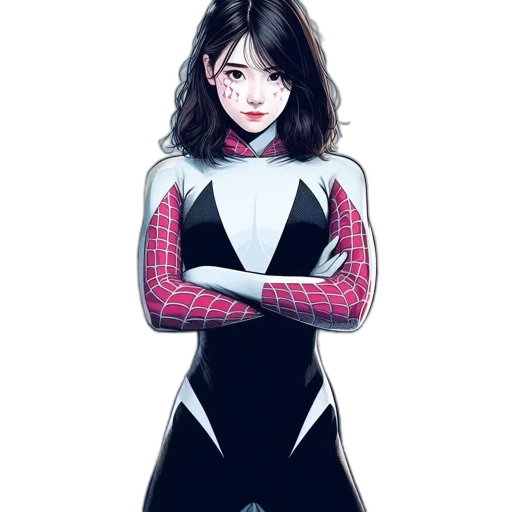 dress, comic book art, concept art, cartoon, anime, monochrome, dark, woman transparent PNG cut-out