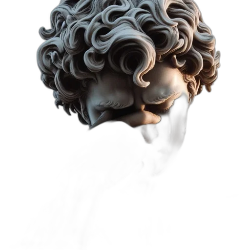 face, mask, crown, hair, 3d render, photorealistic, fantasy art, concept art transparent PNG cut-out