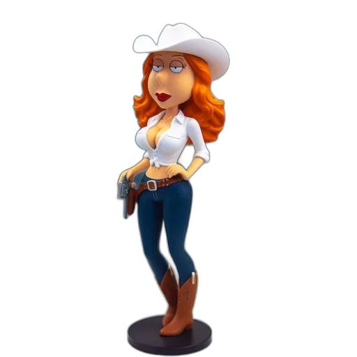 staff, hat, cartoon, 3d render, concept art, pixel art, figurine, female transparent PNG cut-out