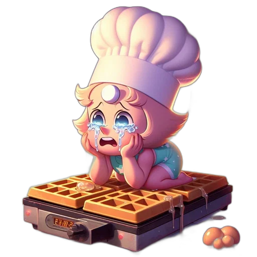 food, robot, pixel art, concept art, 3d render, photorealistic, comedic, kitchen transparent PNG cut-out