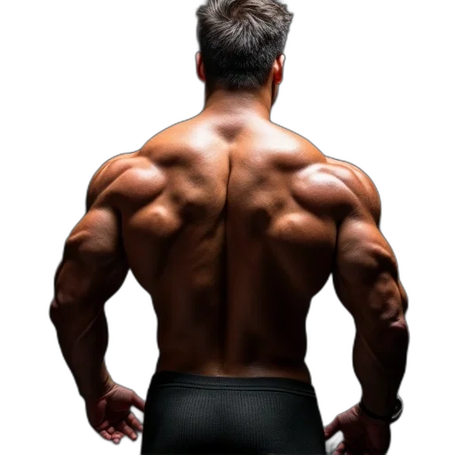 jacket, photorealistic, 3d render, concept art, back, bodybuilding, competition, competitor transparent PNG cut-out