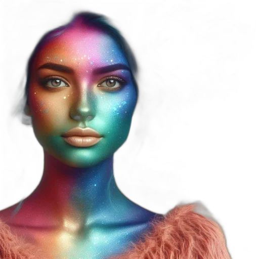 face, jewelry, mask, crown, photorealistic, 3d render, fantasy art, watercolor transparent PNG cut-out