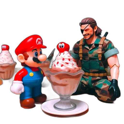food, weapon, hat, concept art, 3d render, pixel art, vaporwave, action transparent PNG cut-out