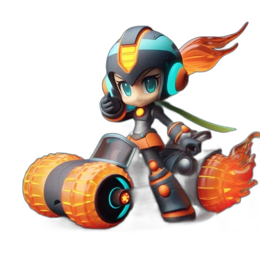 robot, weapon, dragon, concept art, 3d render, pixel art, fantasy art, small transparent PNG cut-out