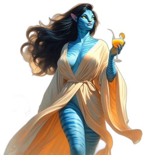 staff, concept art, fantasy art, comic book art, photorealistic, underwater, blue, fantastical transparent PNG cut-out