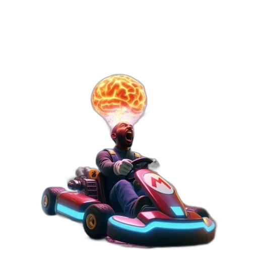 car, weapon, shoes, jacket, concept art, 3d render, vaporwave, pixel art transparent PNG cut-out