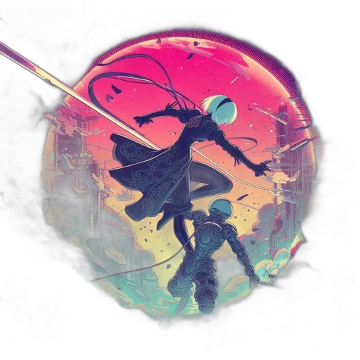 umbrella, sword, weapon, staff, concept art, pixel art, anime, fantasy art transparent PNG cut-out