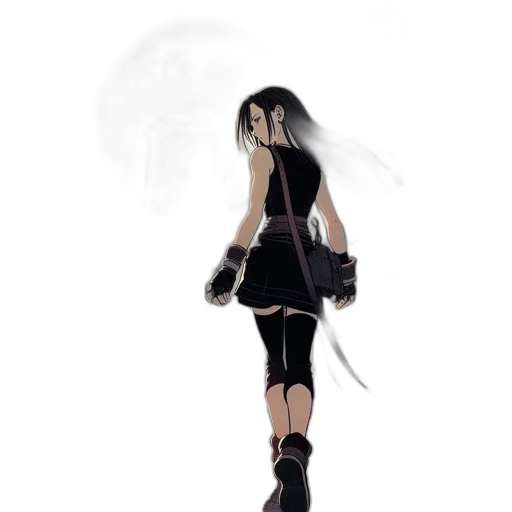 dress, mask, creature, weapon, concept art, fantasy art, pixel art, anime transparent PNG cut-out