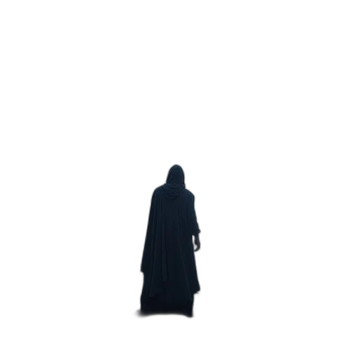 dress, jacket, staff, umbrella, concept art, pixel art, 3d render, fog transparent PNG cut-out