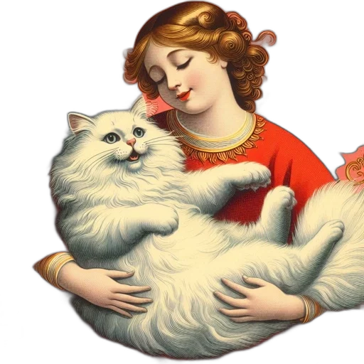 animal, photorealistic, oil painting, fantasy art, pixel art, angelic, figure, wings transparent PNG cut-out